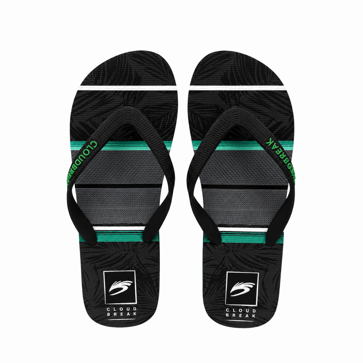 Cloudbreak Men's Flip Flops – Charcoal Tropical in Charcoal – product photo