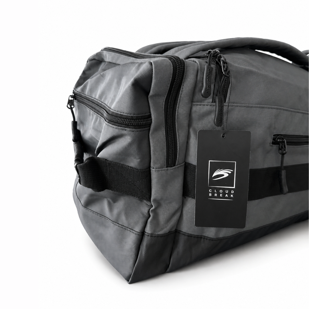 Cloudbreak Duffle Bag – Grey & Black – side view
