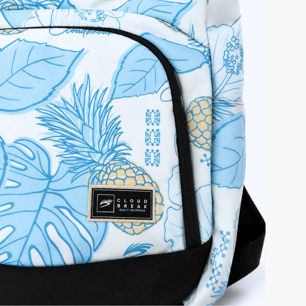 Cloudbreak Backpack – Pineapple Tropical Print in Islander – side view