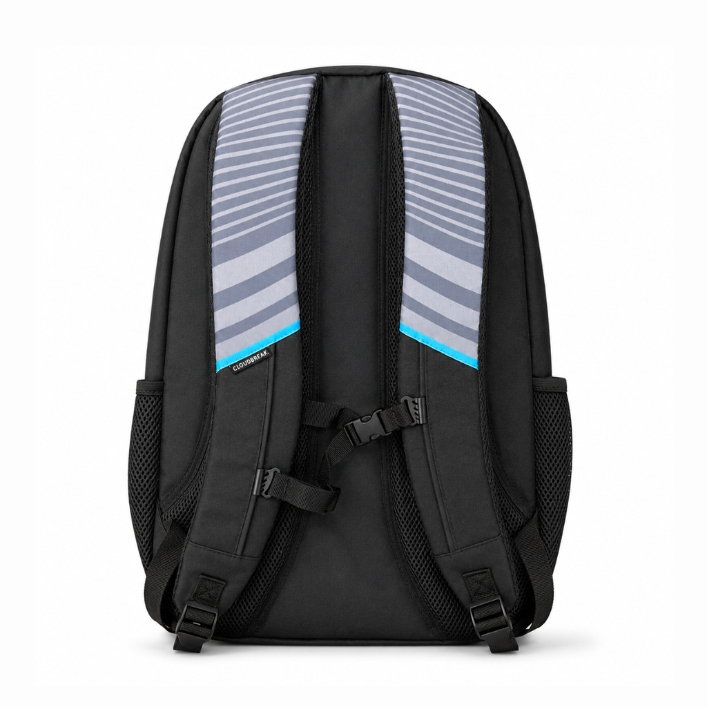 Cloudbreak Everyday Backpack – Black Urban Travel – detail view