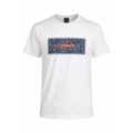 Cloudbreak men’s white graphic t-shirt with tropical floral panel print and surf-inspired design