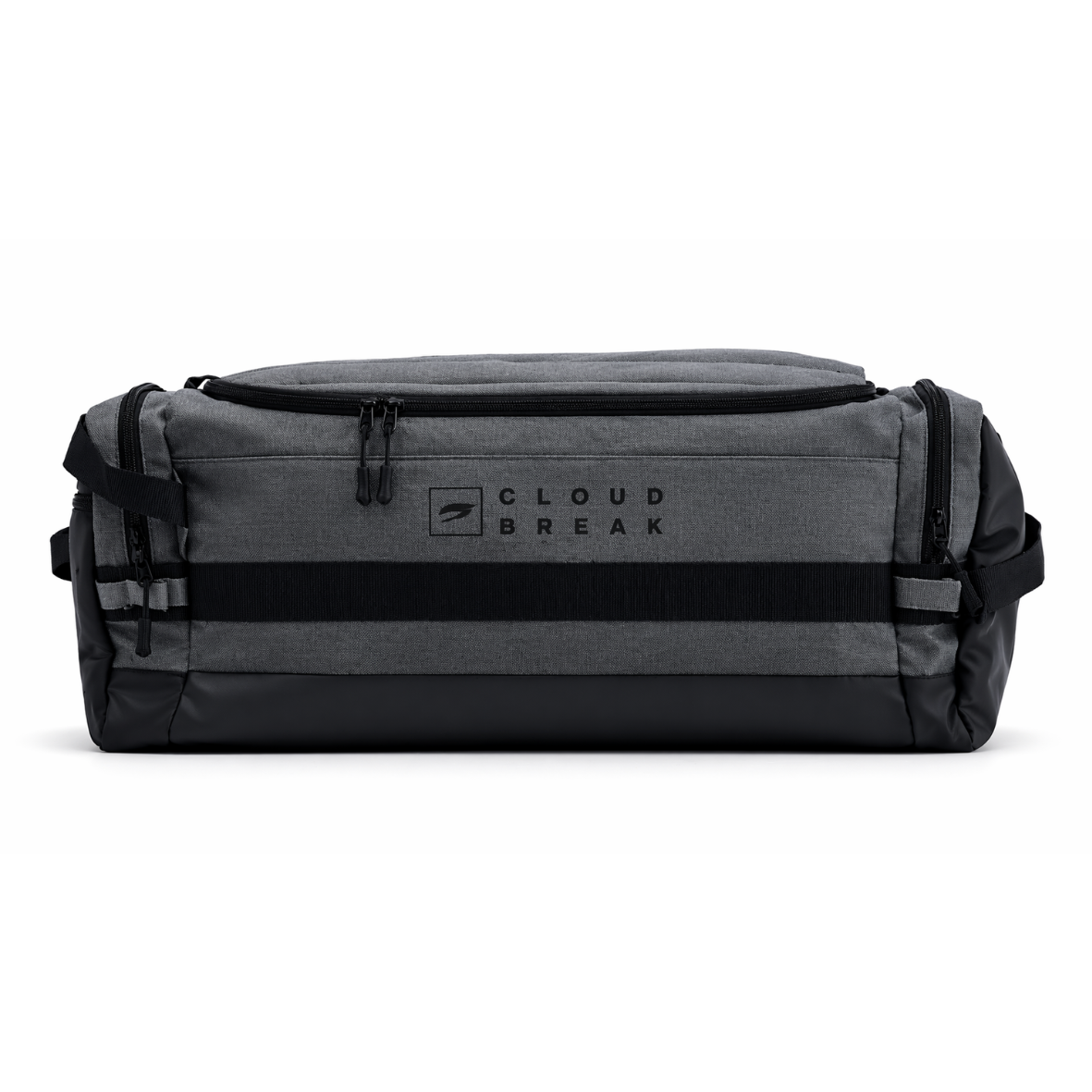 Cloudbreak grey sports duffle bag with minimalist design, lightweight gym and travel weekender bag