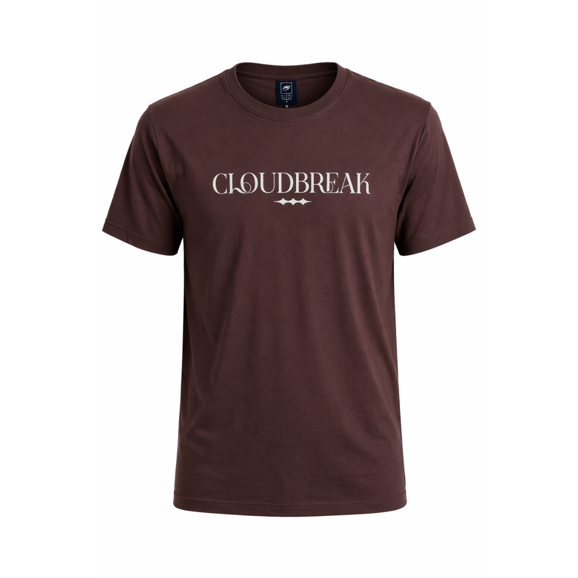 Brown t-shirt with 'CLoudbreak' logo on a white background