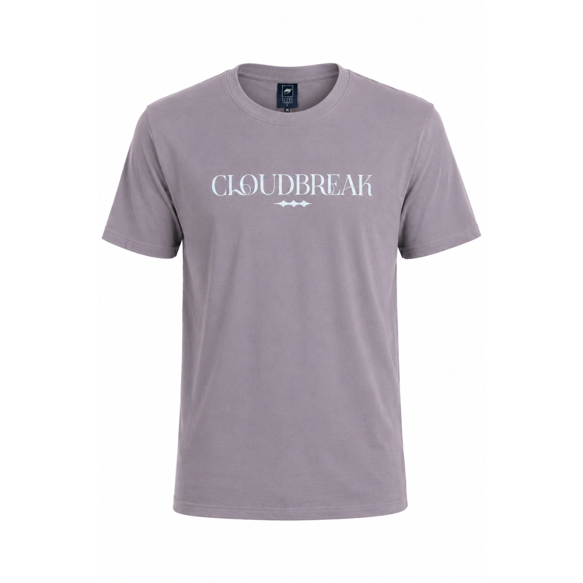 Gray t-shirt with 'Cloudbreak' logo on a white background
