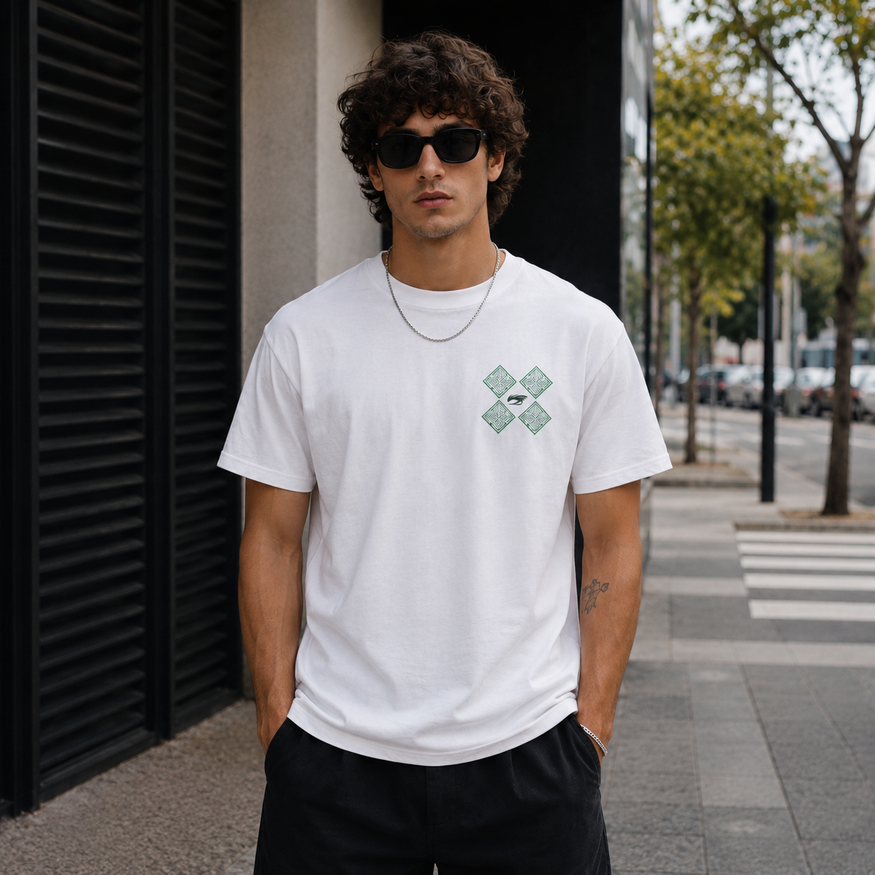 Shop Cloudbreak men’s graphic white t-shirt with Fiji-inspired back print with palms. Surf tee with bold design, perfect for beach, travel, and everyday wear.